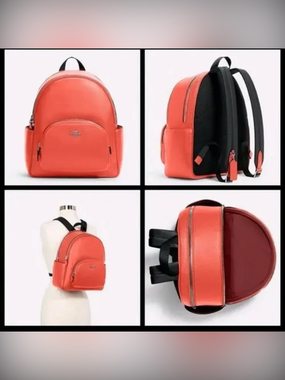 ❌NOT FOR SALE❌Coach 2020 EUC No Hangtag Court Backpack in a coral pink